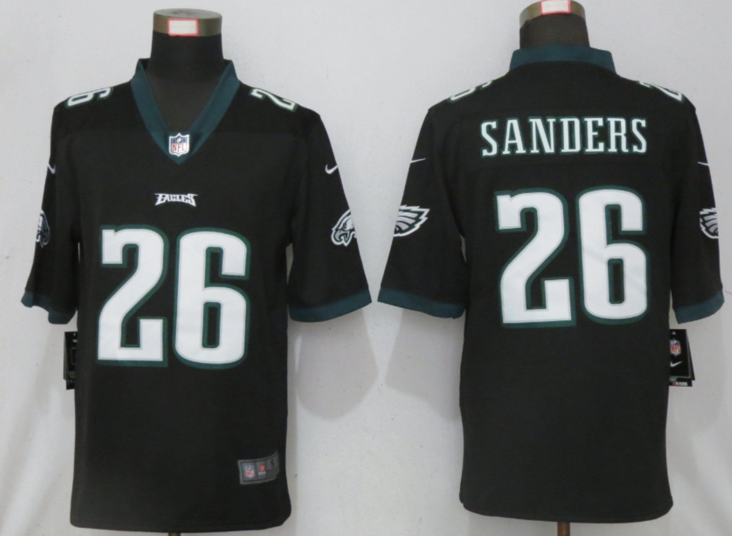 Men Philadelphia Eagles #26 Sanders Black 2020 Vapor Untouchable Limited Nike NFL Jersey